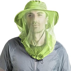 Peicees Mosquito Head Net Hat, Fishing Adventure Hat with 360° Mesh Protection (Green_)