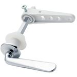Deva CL01 Toilet Cistern Lever Handle with Chrome Finish Victorian Era Style Universal Adjustable Replacement Bathroom Flush Kit in Silver WC Tank