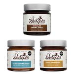 Joe & Seph's Caramel Dessert Sauce Discovery Selection Set - 3 x Jars | Handmade in the UK | Gluten Free | Suitable for Vegetarians | Home Baking | Ice-cream Toppings | Spread | Cakes - 690g