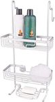 Over The Door Shower Caddy Aluminum Metal Tier Storage Rack Bathroom Never Rust