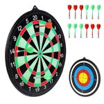 MEETOZ Magnetic Dart Board, 12pcs Magnetic Darts, Indoor and Party Games, Safe Magnetic Dart Board Toys Gifts for 3-12 Year Old Boy Kids