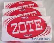 Zote Laundry Soap Bar - Stain Remover - Catfish Bait - Pink 3 Bars-7 Oz (200g) Each by Fabrica de Jabon la Corona