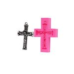 Easter Jesus Cross Keychain Silicone Mold with Hole Jelly Shots Handmade Ice Cream Fondant Mold Gum Paste Chocolate Soap Mould Desserts Ice Cube Candy Cupcake Cake Topper Decoration Pudding