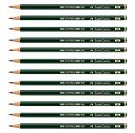 Faber-Castell Pencils, Castell 9000 Artist graphite pencils, 4B black lead Pencil for drawing, sketch, shading - box of 12