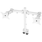 Allcam MDM12A Dual Monitor Arm Stand w/Desk Mount Clamp & Grommet, Heavy-duty for 19"-30" LCD/LED up to 10Kg in white