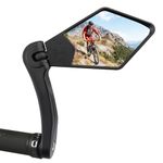 Arkham Bike Mirror Convex Rearview Mirror HD Blast-Resistant, 360° Rotatable Bike Mirror for Electric Bike, Adjustable Universal Bicycle Mirror for Right or Left 14.8-23mm Handlebar (1 Piece) Diamond