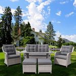 Chusstang 6 Seater Rattan Garden Fu