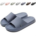 Anmerl Shower Shoes for Men and Women, Soft Lightweight Quick-Drying Non-Slip House Slippers Slides for Bathroom, Pool, Beach, Indoor & Outdoor