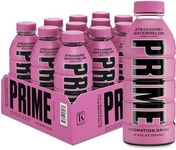 PRIME Hydration STRAWBERRY WATERMELON, Sports Drinks, Electrolyte Enhanced for Replsnishing Fluids, 250mg BCAAs, B Vitamins, Antioxidants, Low Sugar, 16.9 Fl Oz, 12 Pack