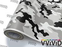 VViViD Snow Camouflage Vinyl Car Wrap Adhesive Decal DIY Air Release Roll (1ft x 5ft)