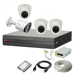 CP PLUS 4 Channal HD DVR 1080p 1Pcs,Outdoor Camera 2.4 MP 1Pcs,Indoor Camera 2.4 MP 3Pcs,1 TB Hard Disk,Full Combo Set