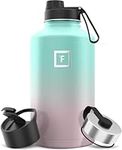 IRON °FLASK Sports Water Bottle - 64 Oz 3 Lids (Wide Spout Lid), Leak Proof - Stainless Steel Gym & Sport Bottles for Men, Women & Kids - Double Walled, Insulated Thermos, Metal Canteen