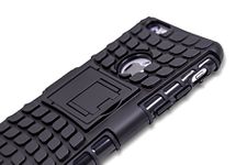 Case Creation TM Hybrid Military Grade Armor Defender Series Dual Layer Hybrid TPU + PC Kickstand Warrior Case Cover for Apple Iphone 6 Plus (iPhone 6S Plus) / Apple Iphone 6 Plus / 6S PlusPlus +/ Apple Iphone 6 PlusS Plus / iPhone 6S Plus (5.5 inch screen) / Apple Iphone 6 PlusPlus + Color - Armour Black