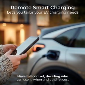 Masterplug Smart EV Wall Charger, Type 2, 7.4kW, Wi-Fi, Black, IP55
