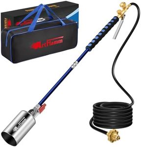 ARTFLAMM 1,800,000 BTU Propane Torch Weed Burner Kit with Storage Bag, Weed Torch with 10 FT Hose, Self Igniter Weed Flame Torch for Fire Pit, Roofing, Melting Snow and Ice