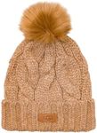 UGG Women's Cable Beanie w/Pom, Cam