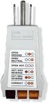COUSLEWI SK300 Outlet Circuit Testers, 3-Wire Receptacle for Use on 125VAC Circuits, Detect Common Improper Wiring Conditions, Grey