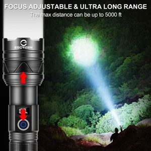 Rechargeable LED Torch – 500,000 Lumens High Power Flashlight