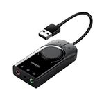 Ugreen USB Audio Adapter External Stereo Sound Card 3.5mm Headphone Mic