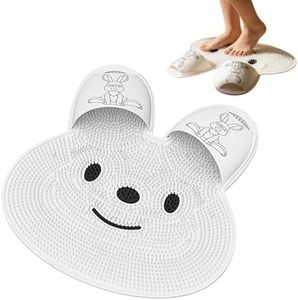 Extra-Large Shower Foot Scrubber Mat White