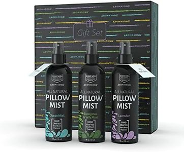Aromasong All Natural Pillow Spray for Deep Sleep- Holiday Gift Pack of Lavender, Ocean Mist, and Eucalyptus Included - Calming Linen & Bedtime Natural Essential Oil Mist Spray for Sleeping