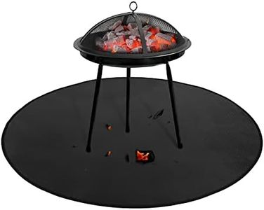 Aobteeny Fire Pit Mat 48 Inch Round, Grill Mats for Outdoor Grill Deck Protector High Temperature Resistance Protects Deck Garden Grass Fireproof Mat BBQ Mat Grill Floor Mat Patio Mat…