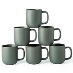 AmorArc 14oz Coffee Mugs Set of 6, Ceramic Coffee Mugs with Large Handle & Wavy Rim for Latte/Hot Cocoa/Tea, Stylish Coffee Mugs for Men Women. Oven,Dishwasher&Microwave Safe, Reactive Glaze