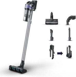 Samsung Aspirapolvere Senza Fili Jet 75 Easy VS20T7533T4/ET, Senza Sacco, Potenza 200W, Fino a 60 Minuti di autonomia, Spazzola Soft Action, Argento