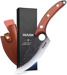 Huusk Viking Knives Hand Forged Boning Knife Full Tang Japanese Chef Knife with Sheath Butcher Meat Cleaver Japan Kitchen Knife for Home, Outdoor, Camping Thanksgiving Christmas Gift