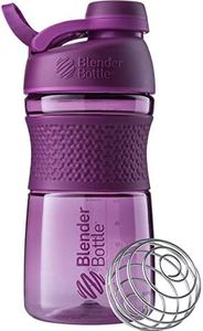 BlenderBottle SportMixer Shaker Bottle Perfect for Protein Shakes and Pre Workout, 20-Ounce, Plum