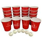 Beer Pong Cups Set with Funny Chall