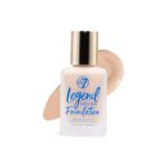 W7 Legend Foundation - Creamy Liquid Foundation for Poreless, Semi-Matte Medium Coverage - 28ml (Buff)