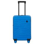 Bric's Hard-Shell Expandable Suitcase Ulisse B|Y Collection, Hand Luggage Suitcase with 4 Wheels, Resistant and Ultralight, USB Port, Integrated TSA Lock, Dimensions 37x55x23/27, Electric Blue