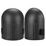 Store2508 Knee Pads Thick EVA Foam for Work, Gardening, Construction Anti-Slip Soft Knee Protector with Adjustable Hook and Loop Straps (Black 1 Pair)