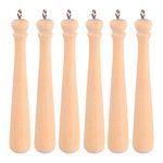 50pcs Mini Miniature Baseball Bat Natural Wood Craft Bats Baseball Party Favors for DIY Baseball Bat Keychain Cake Topper Sports Fan