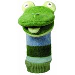 Cate & Levi - Hand Puppet - Premium Reclaimed Wool - Handmade in Canada - Machine Washable (Frog)