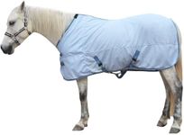 LEAFOREST Horse Mesh Fly Sheets - Lightweight Breathable Standard Neck UV Protection Sheet Blue, 81IN