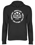 Shopagift Unisex - World's Best Mum Ever Hoodie Hooded Top Black