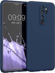 LOXXO® Case for Redmi Note 8 Pro, Case Cover with Liquid Silicone, Comfortable Grip, Screen & Camera Protection, Velvety-Soft Lining, Shock-Absorbing for Redmi Note 8 Pro, Blue