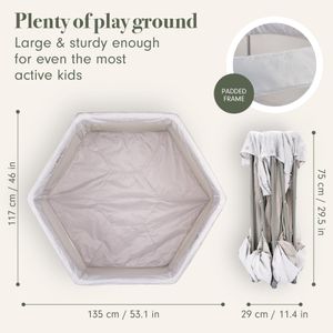 Tutti Bambini Foldable Baby Playpen – Silver Portable Play Yard