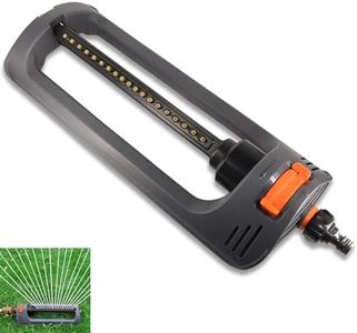 Oscillating Water Sprinkler for Lawn and Garden, 19 Nozzles, 3600 sq. ft Coverage