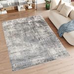 TAPISO Feyruz Area Rug Dark Grey Ginger Rusty Copper Abstract Flecked Stripes Modern Short Pile Living Room Bedroom Durable OEKO-TEX Carpet Size - 80 x 150 cm (2ft7 x 4ft11)