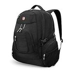 Swiss Gear International Carry-On Size Laptop Backpack - Holds Up to 17.3-Inch Laptop, Black