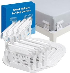 ZLverdeza 4-Pack Bed Sheet Holder,Upgraded Non-Slip Sheet Grippers & Clips,Durable,Universal Fit for King Queen Full Twin Mattress Corners, Easy Lock System for Fitted Sheets.
