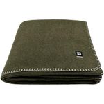 EKTOS 100% Virgin Wool Blanket, 90" x 66", Hunting Gear, Better Than Military Surplus (Olive Green, Twin Size)