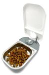Closer Pets C100 Single Meal Timer-Controlled Automatic Pet Feeder - for Cats and Small Dogs, Wet or Dry Food with Stainless Steel Bowl Insert, up to 0.88 lb, White