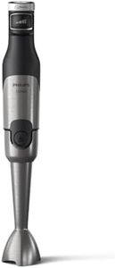 Philips Mixeur Plongeant Series 5000-3 accessoires + Robot multifonction, Puissance 1200W, Technologie ProMix, Indicateur vitesse LED, Contrôle sans effort, Nettoyage facile, Noir (HR2685/00)