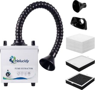 Fume Extractor, Solder Fume Extractor, Strong Suction 250m³/h, 100W Smoke Absorber with HEPA and Carbon Filter, 12 PCS Pre-Filter, Low Noise Soldering Fume Extractor for Laser Welding and 3D Printing