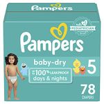 Pampers Baby Dry Diapers - Size 5, 78 Count, Absorbent Disposable Diapers