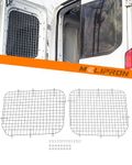 MELIPRON Rear Window Safety Screens Fit for 2015-2024 Ford Transit Medium Roof High Roof Van Metal Security Screen 2PCS Black
